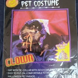 HALLOWEEN CLOWN PET COSTUME NEW DOGS AND CATS